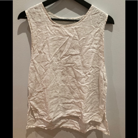 Ozma Tops - Ozma white raw silk tank size S